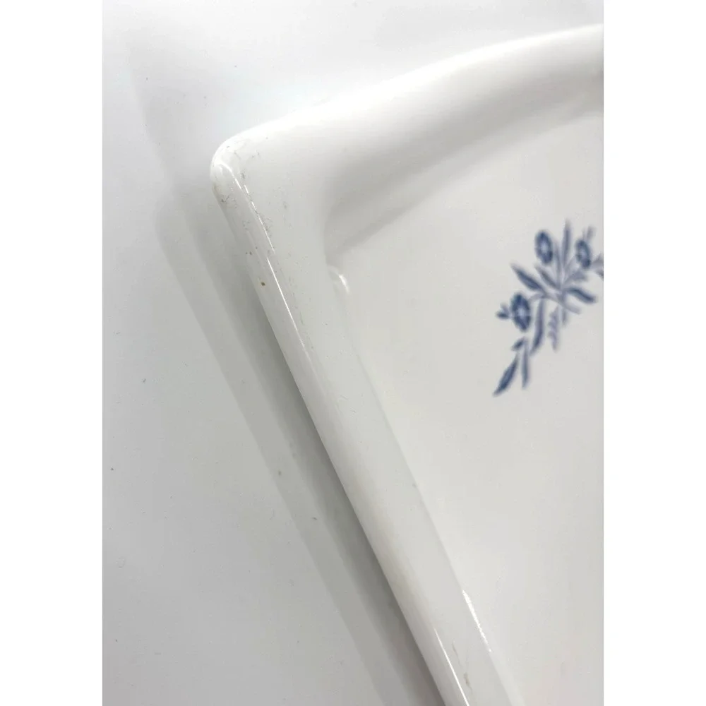 Vintage Corning Ware Cornflower Blue P-35-B Broil Bake Tray Platter 16x10 USA